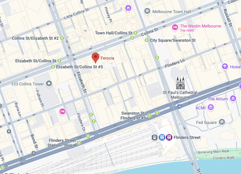 Map showing location of Ferocia office